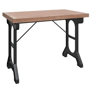 Eettafel 110x65x82 cm massief vurenhout en ijzer Eettafel 110x65x82 cm massief vurenhout en ijzer