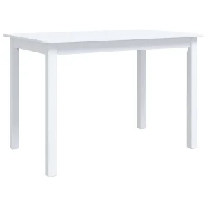 Eettafel 114x71x75 cm massief rubberwood wit Eettafel 114x71x75 cm massief rubberwood wit