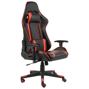 Gamestoel draaibaar PVC rood Gamestoel draaibaar PVC rood