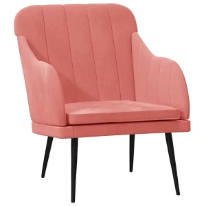 Fauteuil 63x76x80 cm fluweel roze Fauteuil 63x76x80 cm fluweel roze