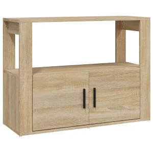 Dressoir 80x30x60 cm bewerkt hout sonoma eikenkleurig Dressoir 80x30x60 cm bewerkt hout sonoma eikenkleurig