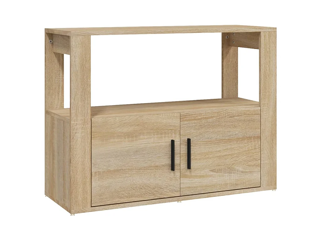 Dressoir 80x30x60 cm bewerkt hout sonoma eikenkleurig