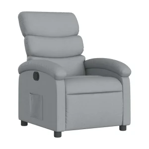 Fauteuil verstelbaar stof lichtgrijs Fauteuil verstelbaar stof lichtgrijs