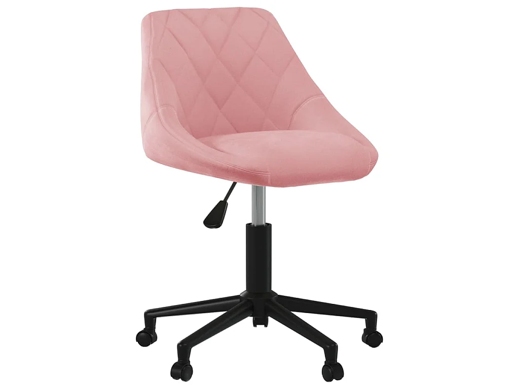 Eetkamerstoel draaibaar fluweel roze
