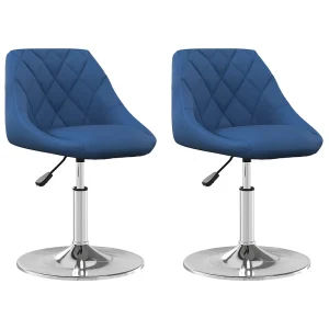 Eetkamerstoelen draaibaar 2 st fluweel blauw Eetkamerstoelen draaibaar 2 st fluweel blauw