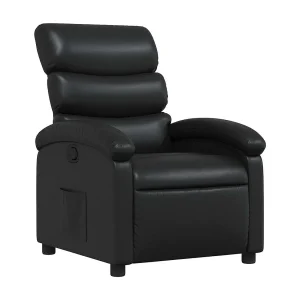 Fauteuil verstelbaar kunstleer zwart