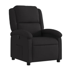 Fauteuil verstelbaar stof zwart