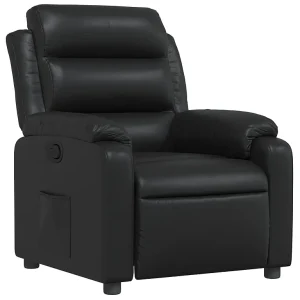 Fauteuil verstelbaar kunstleer zwart