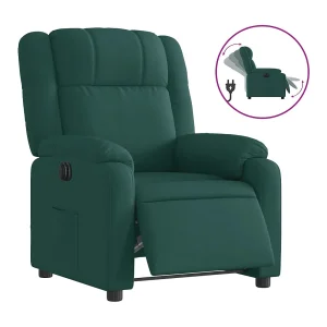 Fauteuil verstelbaar elektrisch stof donkergroen Fauteuil verstelbaar elektrisch stof donkergroen