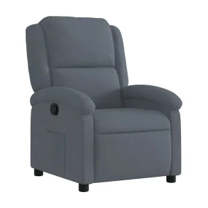 Fauteuil verstelbaar fluweel donkergrijs Fauteuil verstelbaar fluweel donkergrijs