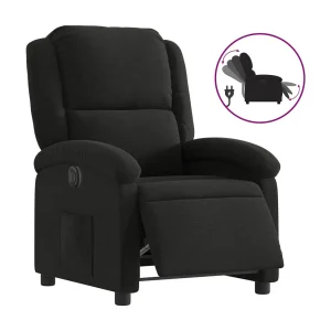 Fauteuil verstelbaar elektrisch stof zwart Fauteuil verstelbaar elektrisch stof zwart