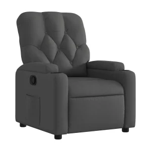 Fauteuil verstelbaar stof donkergrijs Fauteuil verstelbaar stof donkergrijs