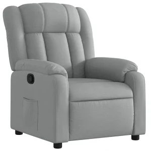Fauteuil verstelbaar stof lichtgrijs Fauteuil verstelbaar stof lichtgrijs