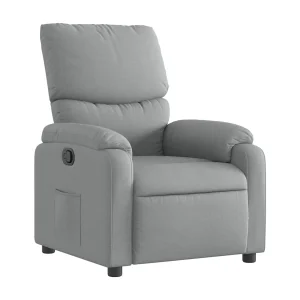 Fauteuil verstelbaar stof lichtgrijs Fauteuil verstelbaar stof lichtgrijs