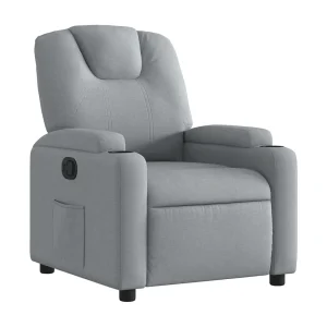 Fauteuil verstelbaar stof lichtgrijs Fauteuil verstelbaar stof lichtgrijs