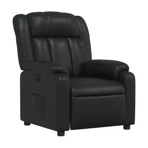 Fauteuil verstelbaar kunstleer zwart