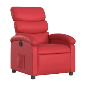 Fauteuil verstelbaar kunstleer rood