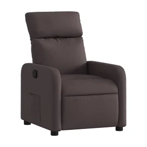 Fauteuil verstelbaar stof donkerbruin Fauteuil verstelbaar stof donkerbruin