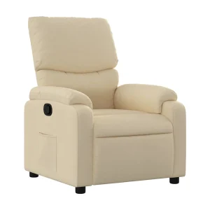 Fauteuil verstelbaar stof crèmekleurig Fauteuil verstelbaar stof crèmekleurig
