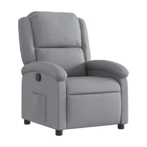 Fauteuil verstelbaar stof lichtgrijs Fauteuil verstelbaar stof lichtgrijs