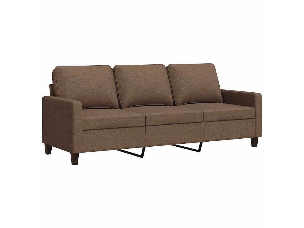 Driezitsbank 180 cm stof bruin