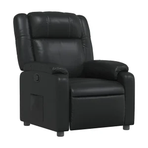 Fauteuil verstelbaar kunstleer zwart