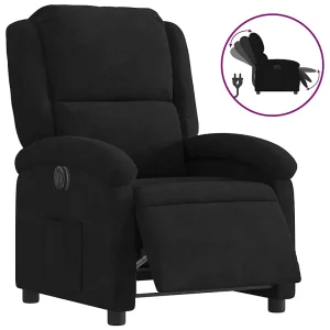 Fauteuil verstelbaar elektrisch stof zwart Fauteuil verstelbaar elektrisch stof zwart