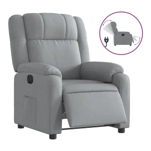 Fauteuil elektrisch verstelbaar stof lichtgrijs Fauteuil elektrisch verstelbaar stof lichtgrijs