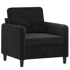 Fauteuil 60 cm fluweel zwart Fauteuil 60 cm fluweel zwart