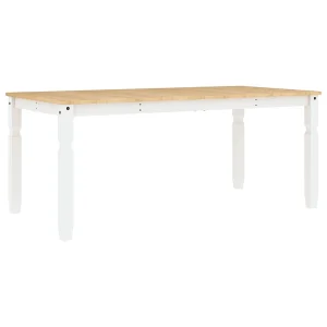 Eettafel Corona 180x90x75 cm massief grenenhout wit Eettafel Corona 180x90x75 cm massief grenenhout wit