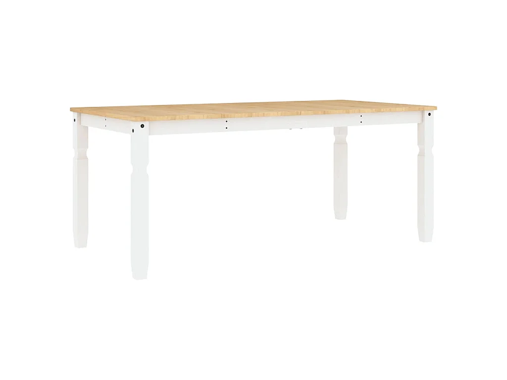 Eettafel Corona 180x90x75 cm massief grenenhout wit