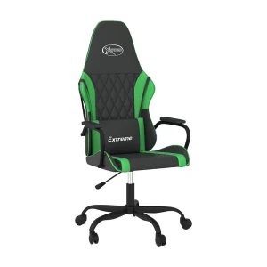 Gamestoel kunstleer zwart en groen Gamestoel kunstleer zwart en groen