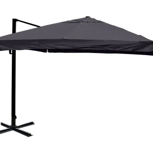 Draaibare zweefparasol MCW-A96 III, Flap, antraciet zonder voet, draaibaar Draaibare zweefparasol MCW-A96 III, Flap, antraciet zonder voet, draaibaar