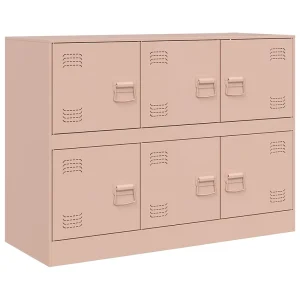 Dressoir 99x39x73 cm staal roze Dressoir 99x39x73 cm staal roze