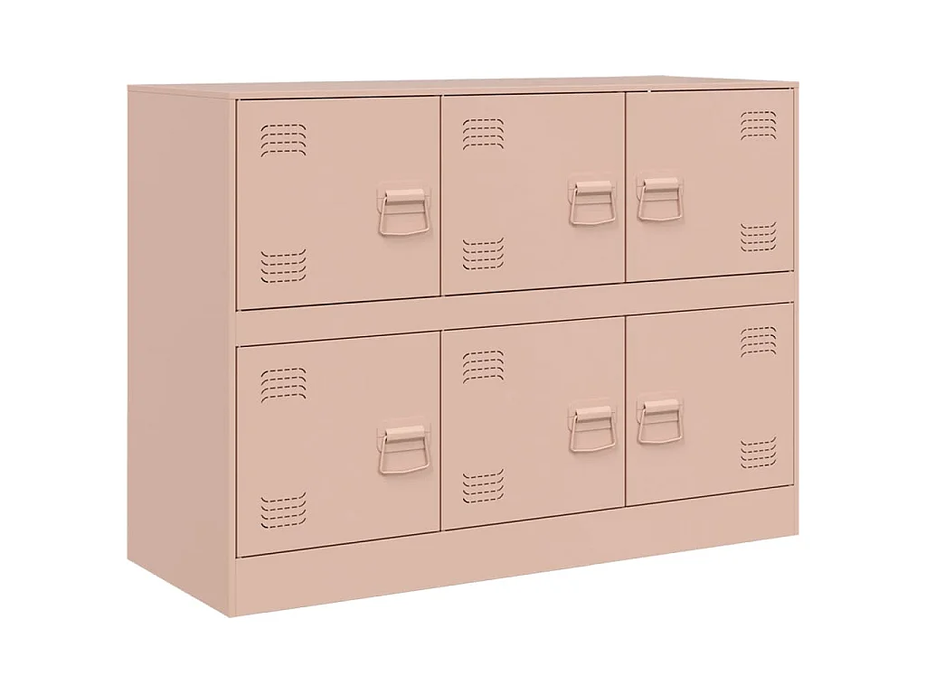 Dressoir 99x39x73 cm staal roze