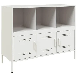 Dressoir 100,5x39x79 cm staal wit Dressoir 100,5x39x79 cm staal wit