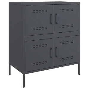 Dressoir 68x39x79 cm staal antracietkleurig Dressoir 68x39x79 cm staal antracietkleurig
