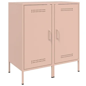 Dressoirs 2 st 36x39x79 cm staal roze Dressoirs 2 st 36x39x79 cm staal roze