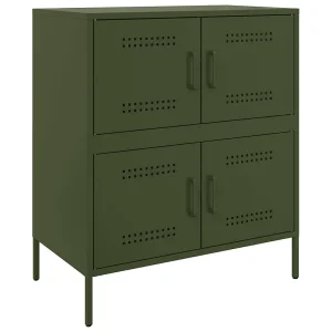 Dressoir 68x39x79 cm staal olijfgroen Dressoir 68x39x79 cm staal olijfgroen