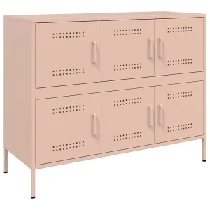 Dressoir 100,5x39x79 cm staal roze Dressoir 100,5x39x79 cm staal roze