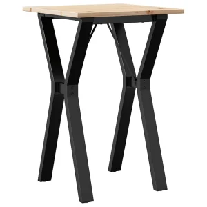 Eettafel Y-frame 50x50x75 cm massief grenenhout en staal Eettafel Y-frame 50x50x75 cm massief grenenhout en staal