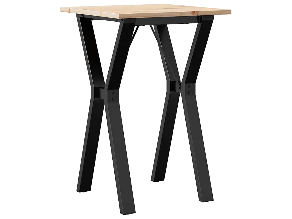 Eettafel Y-frame 50x50x75 cm massief grenenhout en staal