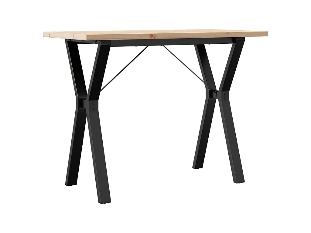 Eettafel Y-frame 100x50x75,5 cm massief grenenhout en staal