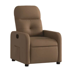 Fauteuil verstelbaar stof bruin