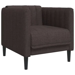 Fauteuil stof donkerbruin Fauteuil stof donkerbruin
