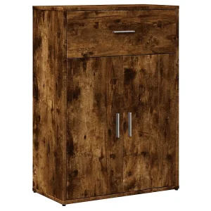 Dressoir 60x30x84 cm bewerkt hout gerookt eikenkleurig Dressoir 60x30x84 cm bewerkt hout gerookt eikenkleurig