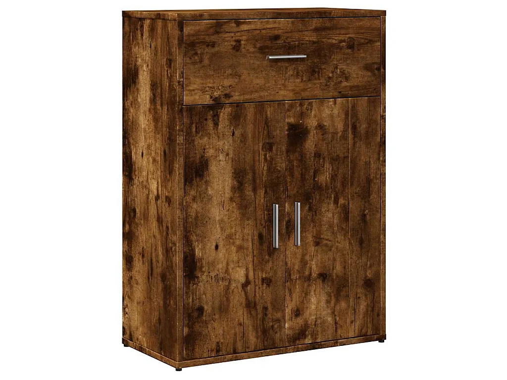Dressoir 60x30x84 cm bewerkt hout gerookt eikenkleurig