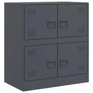 Dressoir 67x39x73 cm staal antracietkleurig Dressoir 67x39x73 cm staal antracietkleurig