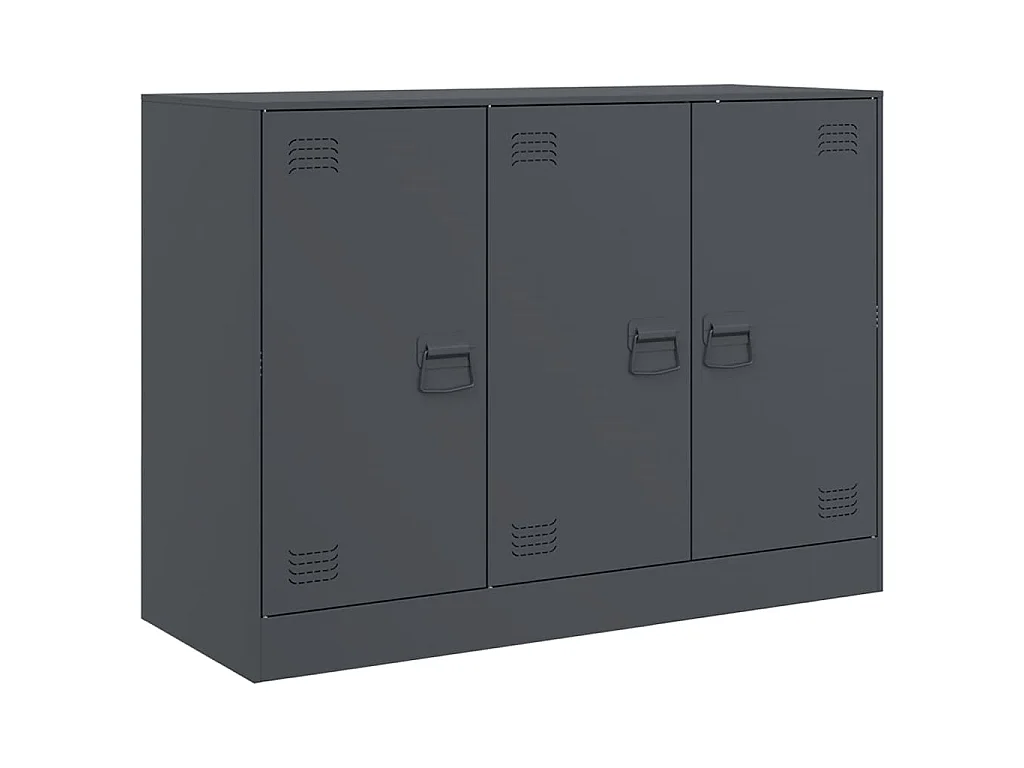 Dressoir 99x39x73 cm staal antracietkleurig