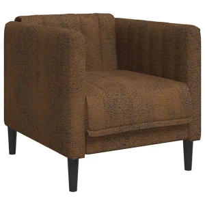 Fauteuil kunstsuède bruin Fauteuil kunstsuède bruin